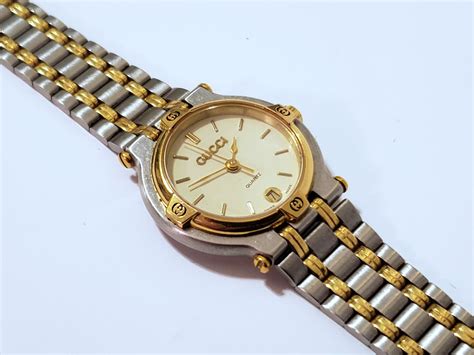 gucci gold ladies watch leather vintage|stainless steel gucci ladies watches.